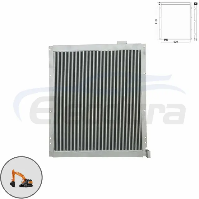 Fan-cooled hydraulic oil cooler for mobile equipment replacement and retrofit sourcing