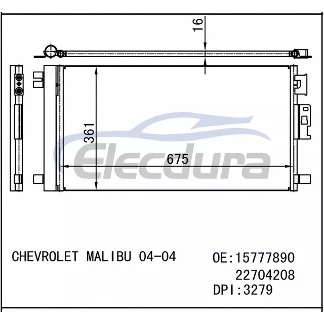 203279U Chevrolet Malibu 2004 A/C Condenser