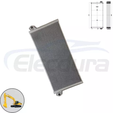 Komatsu PC400-8 PC450-8 hydraulic oil cooler 208-03-76110 core view for wholesale suppliers and bulk order distributors.