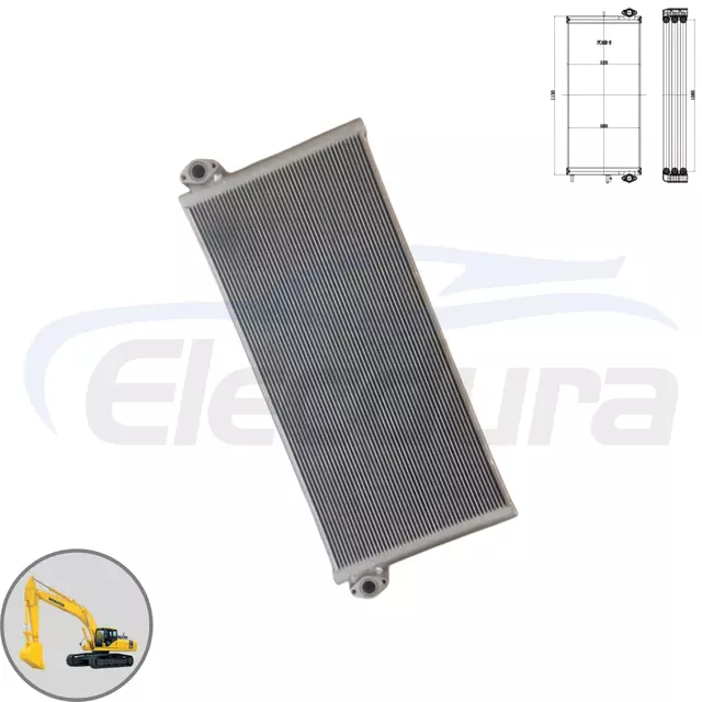 Pendingin oli hidrolik Komatsu PC400-8 PC450-8 208-03-76110 tampilan inti untuk pemasok grosir dan distributor pesanan massal.