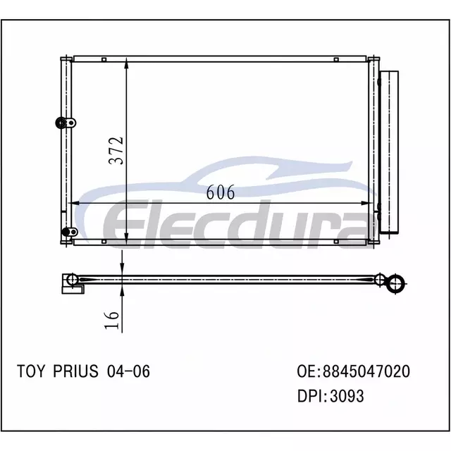 8845047020 Toyota Prius 2004-2006 A/C Condenser