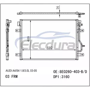 7812A160 Zesp&oacute;ł skraplacza klimatyzacji Mitsubishi Pajero Sport 2008+