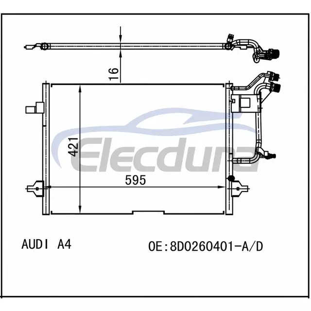 8D0260401-A/D Audi A4 1996-1997 A/C Condenser