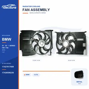 Radiator Cooling Fan Assembly for BMW F49 / F45 300W 17427617608 Bulk Supply