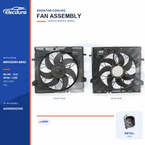 Radiator Cooling Fan Assembly for Mercedes-Benz W166 / C292 600W A0999062500 Bulk Supply