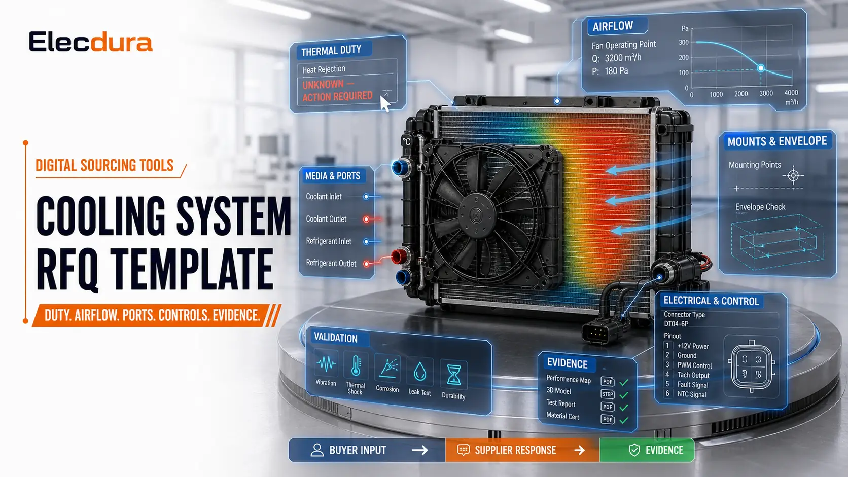 A Digital RFQ Template for Cooling Systems: Thermal Duty, Airflow, Ports, Controls, and Evidence