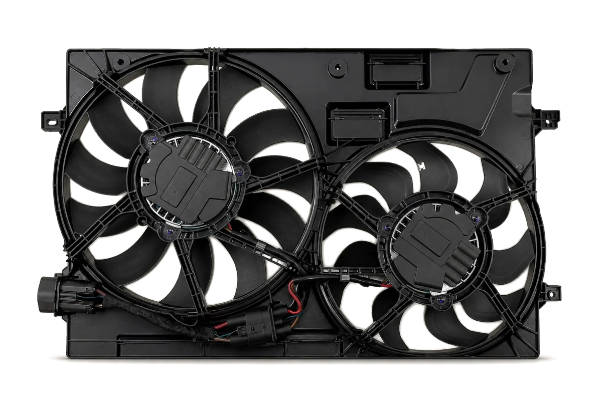 Representative dual radiator cooling fan assembly format