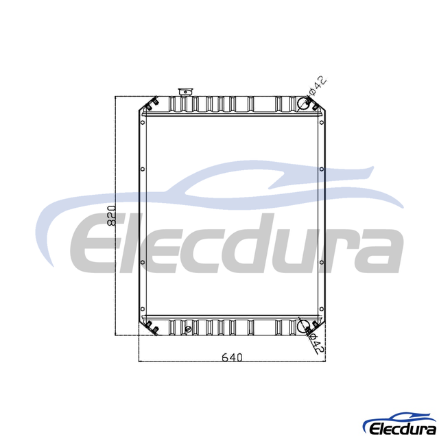 203-03-67111 Komatsu PC120-6 물 탱크 라디에이터 오른쪽 하단 배출구가 있는 코어