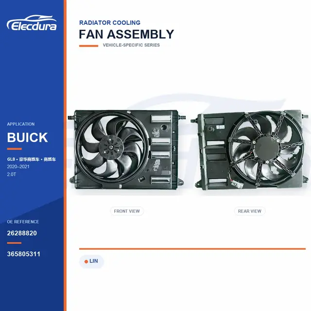 Radiator Cooling Fan Assembly for Buick GL8 26288820 Bulk Supply