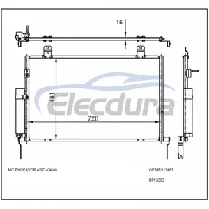 MR513467 Skraplacz klimatyzacji Mitsubishi Endeavour AWD 2004-2008
