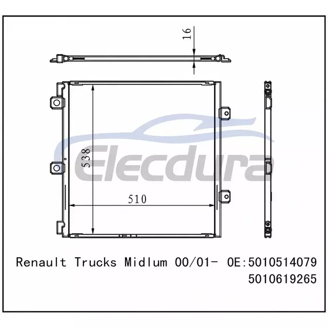 5010514079 Renault Trucks Midlum 2000-2001 Конденсатор кондиціонера