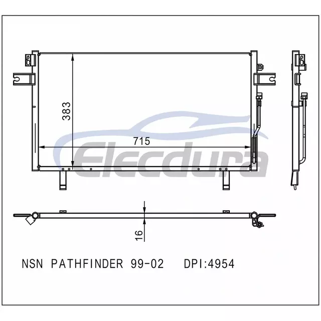 921102W110 Infiniti QX4 1998-2000 3.5LA/C Kondenser