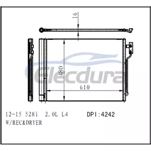 6453.7.618.770 BMW 528i (F10) 2011–2016 A/C-Kondensator