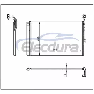 7P0820411A Porsche Cayenne 2011-2018 A/C Condenser