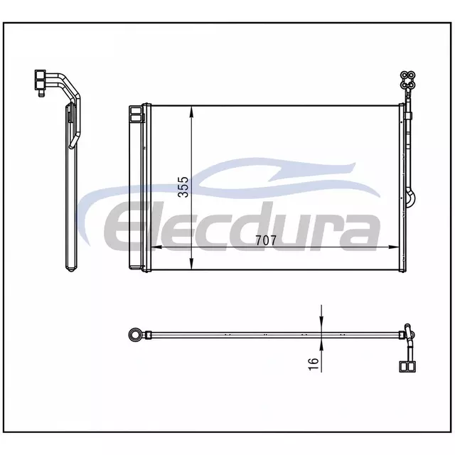 7P0820411A Porsche Cayenne 2011-2018 A/C Condenser