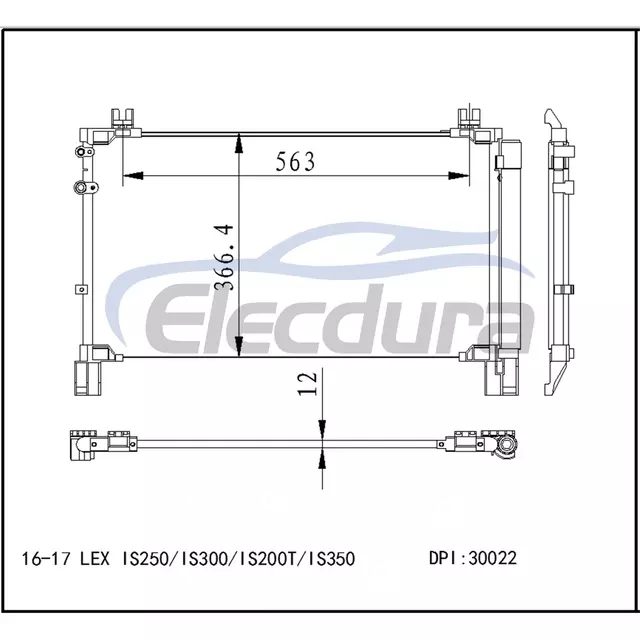 8846053120 Toyota Lex Is250 2016-2017 Klima Kondenser Komplesi