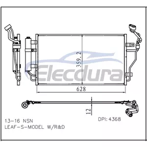 921003NF0A Nissan Leaf-S-Model 2013-2016 A/C Condenser