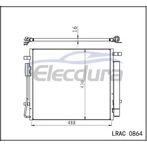 97606-N9010 Kia Sportage 2021-2024 Ansamblu condensator A/C miez de 16 mm