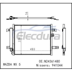 N24361480 Mazda Mx-5 Miata 2016-2024 A/C Condenser