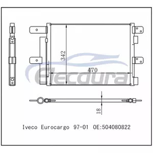 504080822 Iveco Eurocargo 1997-2001 A/C Condenser