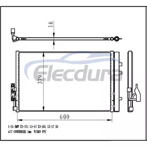 PC4127KP BMW X3 F25 2011–2018 Klimaanlagenkondensator