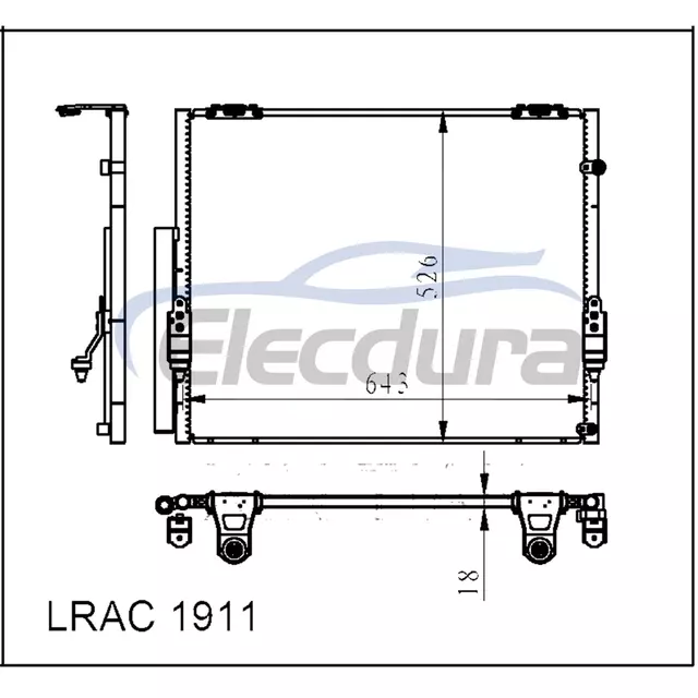 884600C100 Toyota Sequoia 2008+ A/C kondensator 18 mm kerne