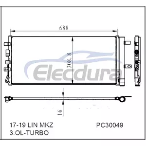 HS7Z19712A Lincoln Mkz 3 Ol 2017-2019 A/C kondensator