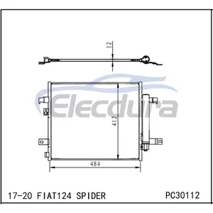 68332589AA Fiat Fiat124 Spider 2017-2020 A/C Condenser