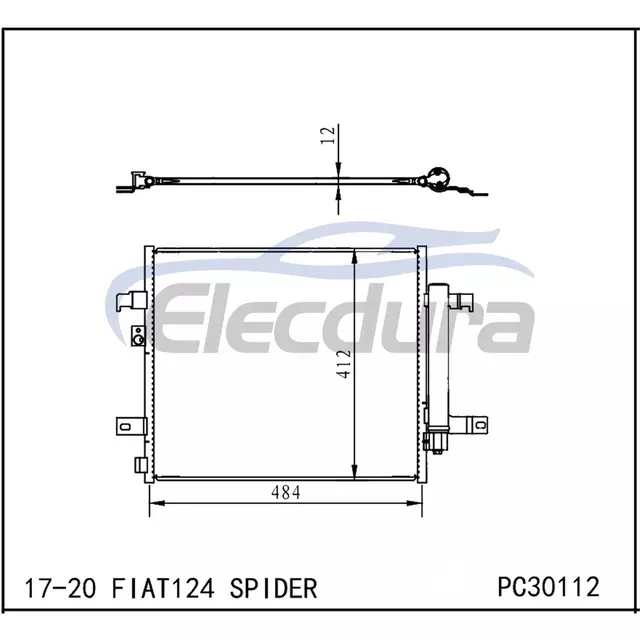 68332589AA Fiat Fiat124 Spider 2017-2020 A/C Condenser