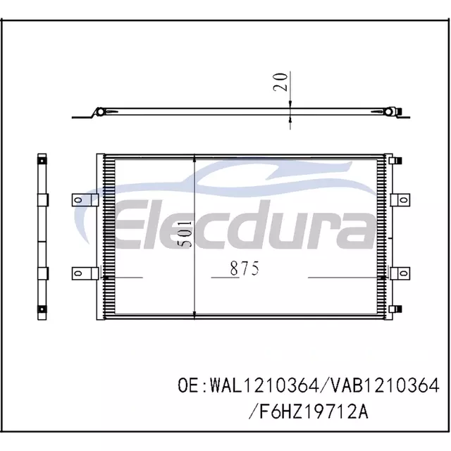 VAL1210364 Ford Ll85 1996-2003 A/C kondensator