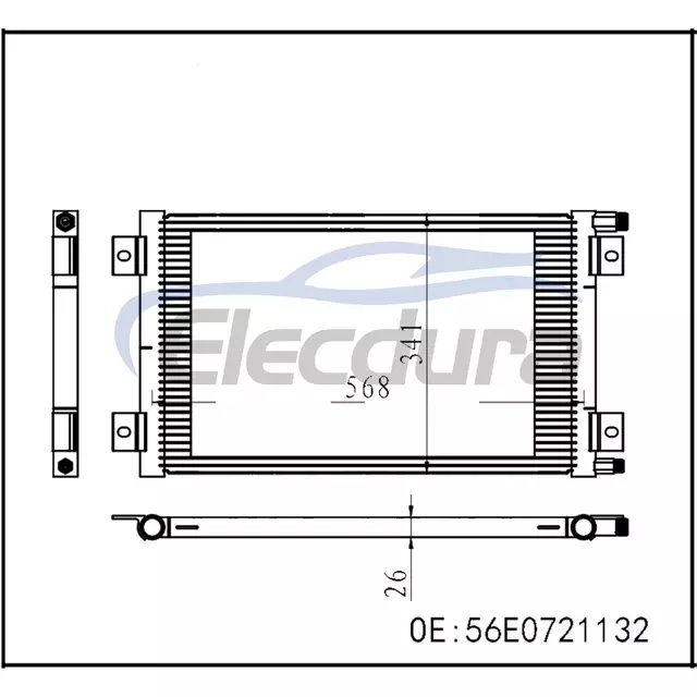 56E0721132 Komatsu Excavator 2019+ A/C Condenser