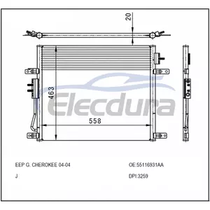55116931AA Jeep Grand Cherokee 2004 A/C Condenser