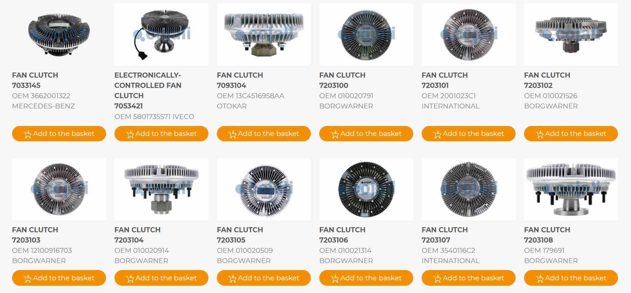 Cojali fan clutch supplier commercial vehicles