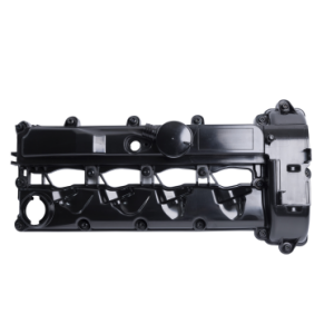 Plastic engine valve cover with integrated PCV/oil separator design (version control example)