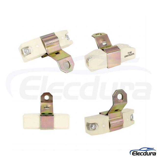 OE-standard 377959263 4-pin blower motor resistor for VW Golf, Pointer, and Saveiro HVAC systems.
