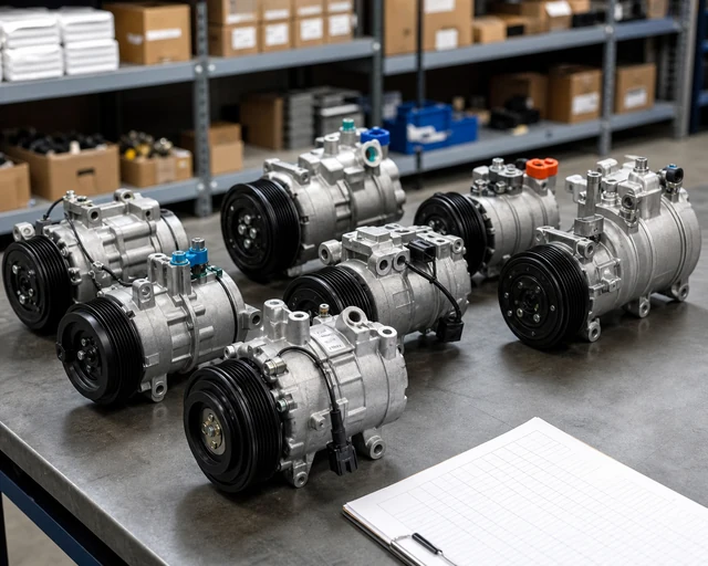 Mixed A/C compressor assortment for Mexico aftermarket distributor sourcing