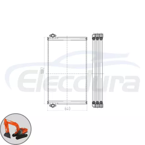 YA00004881 Hitachi ZAX870-3 hydraulic oil cooler wholesale aftermarket replacement for excavator parts distributors