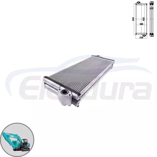 Pendingin oli hidraulik yang diperkuat YN05P00058S002 untuk ekskavator Kobelco SK200-8, stok massal untuk distributor global.