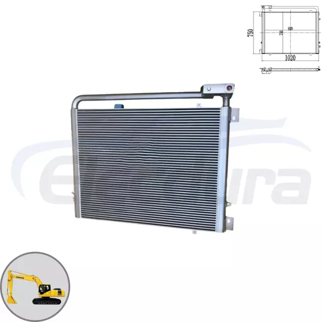 Pendingin oli hidrolik Komatsu PC220-7 206-03-71120 tampilan inti untuk pemasok grosir dan distributor pesanan massal.