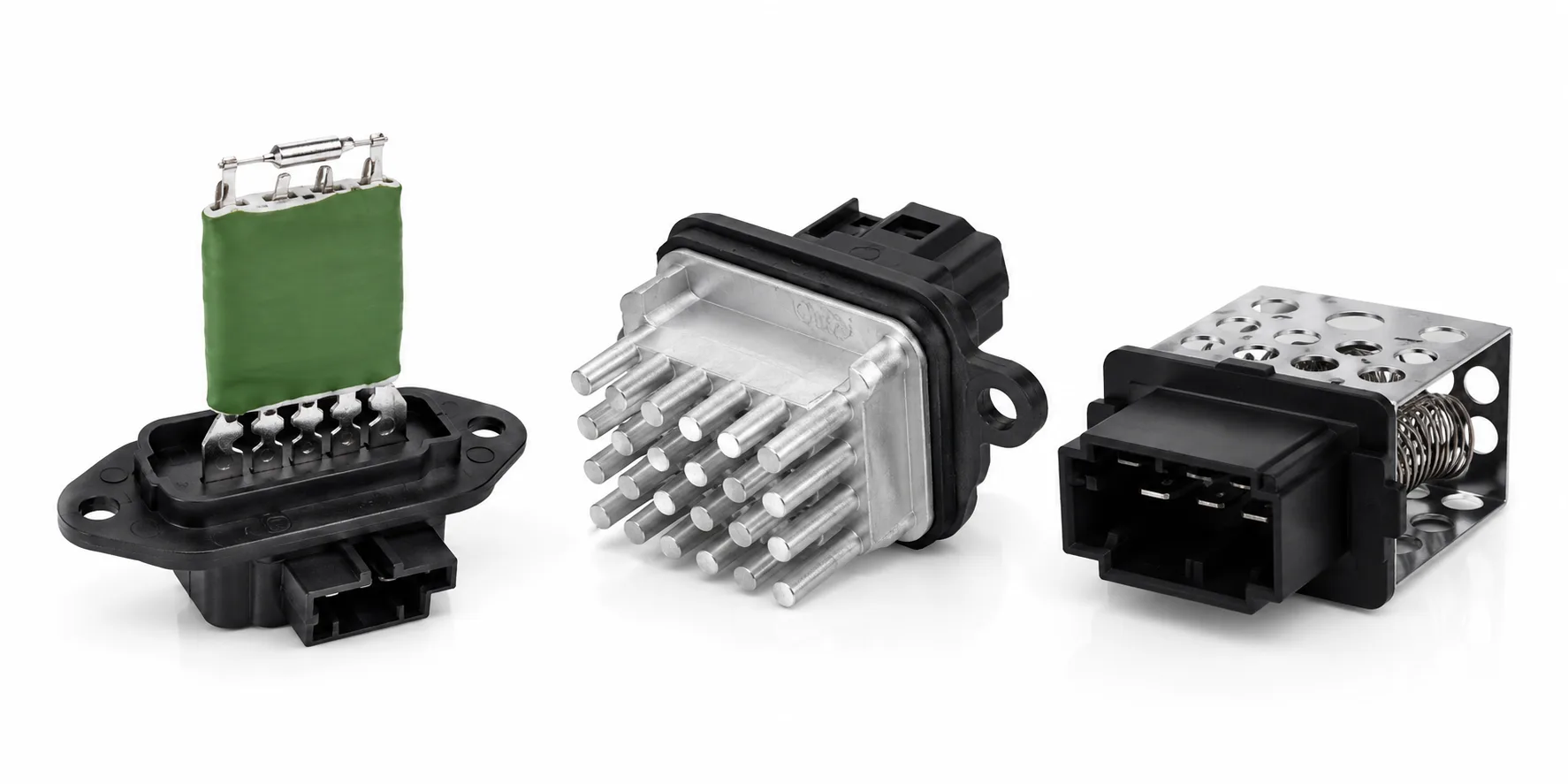 Automotive blower motor resistors and regulators for multi-SKU wholesale sourcing