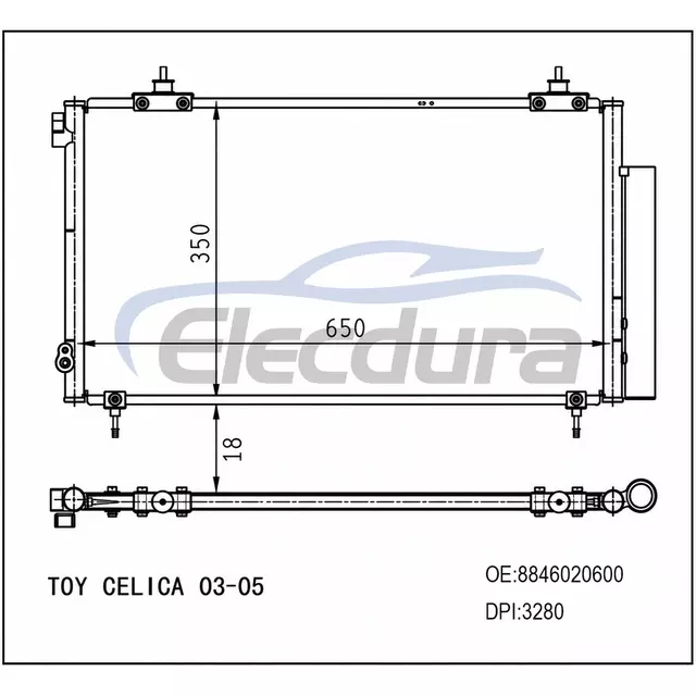 8846020560 Toyota Celica 2000-2002 A/C Condenser