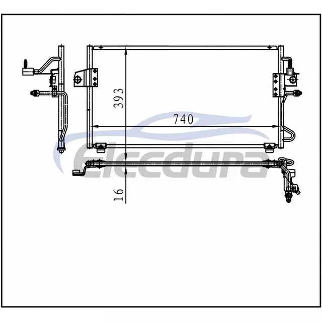921005Z000 Nissan Quest 1999-2002 A/C Condenser Assembly 16mm Core