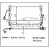 1020259 Daewoo Nubira 2000-2001 Condensador A/C