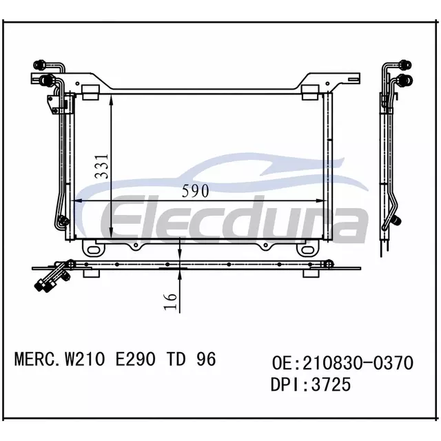 2108300370 Mercedes-Benz E300d W210 1996+ A/C Condenser
