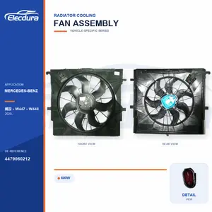 Radiator Cooling Fan Assembly for Mercedes-Benz W447 / W448 600W 4479060212 Bulk Supply