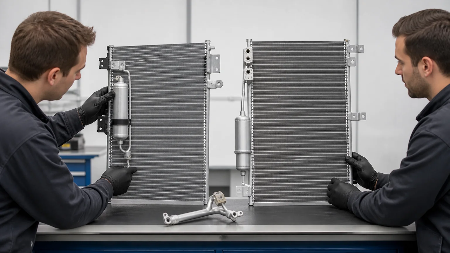 Romania aftermarket AC condenser port and drier comparison