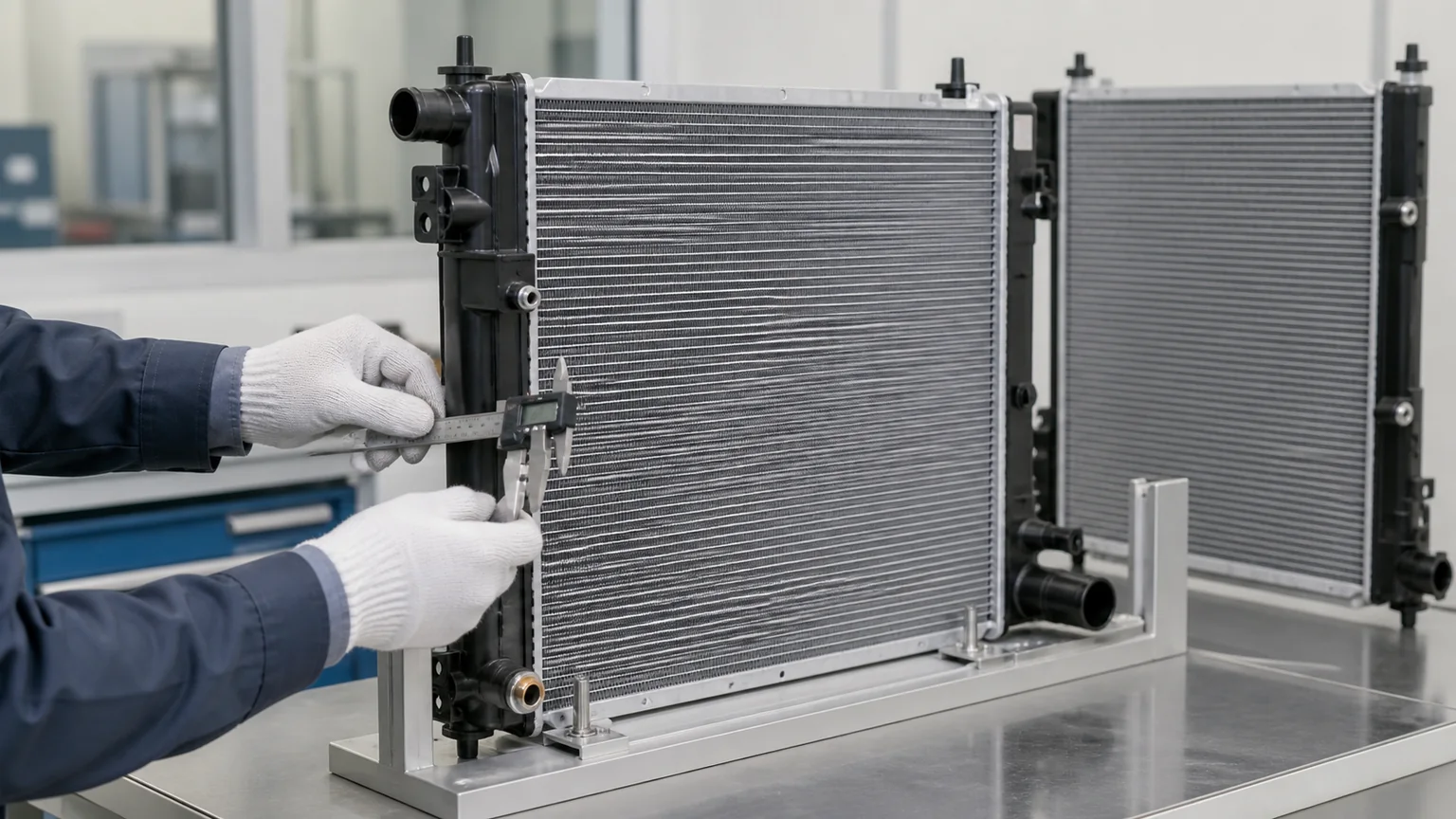 Automotive radiator fitment inspection for European distributor sourcing