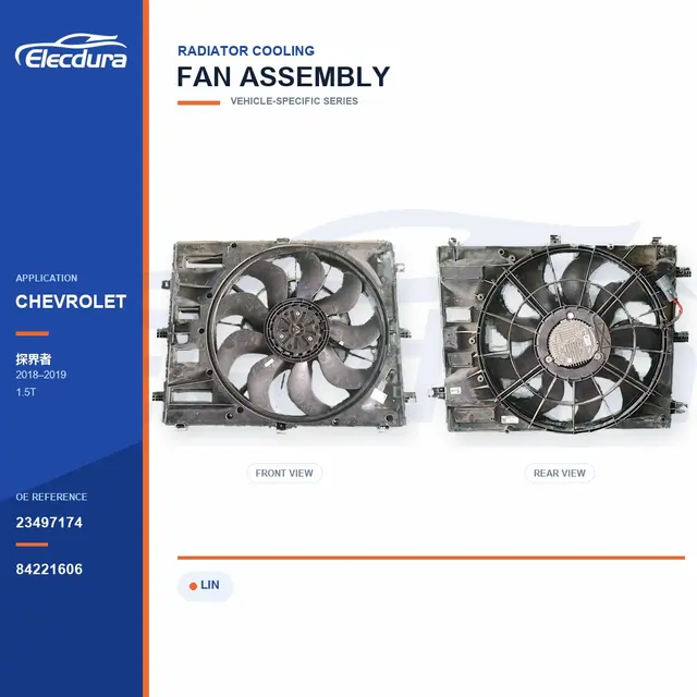 Radiator Cooling Fan Assembly for Chevrolet Equinox 23497174 Bulk Supply