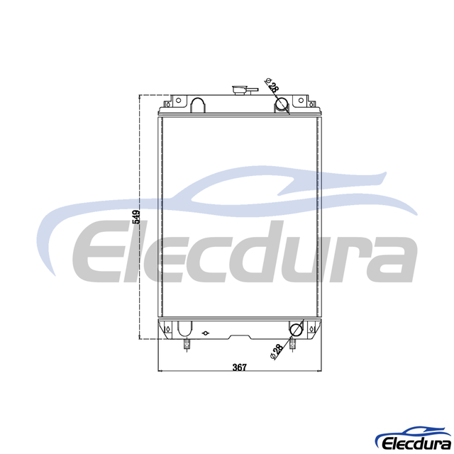 21U-03-31102 Komatsu PC35 watertank Radiateur kern