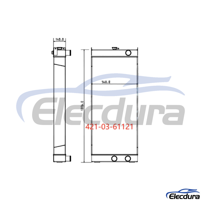 421-03-61121 KOMATSU WA470-8 Radiator